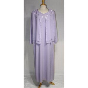 Miss Mama #S1016-Chiffon Formal Mother's Gown With Jacket-SIZE 3X-LILAC-NEW